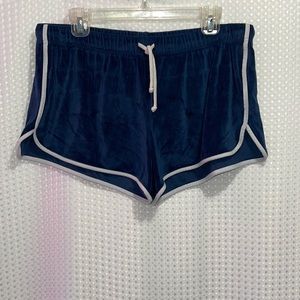 Armadio Women's Soft Velvet Shorts Size Medium Royal Blue Beach Workout.